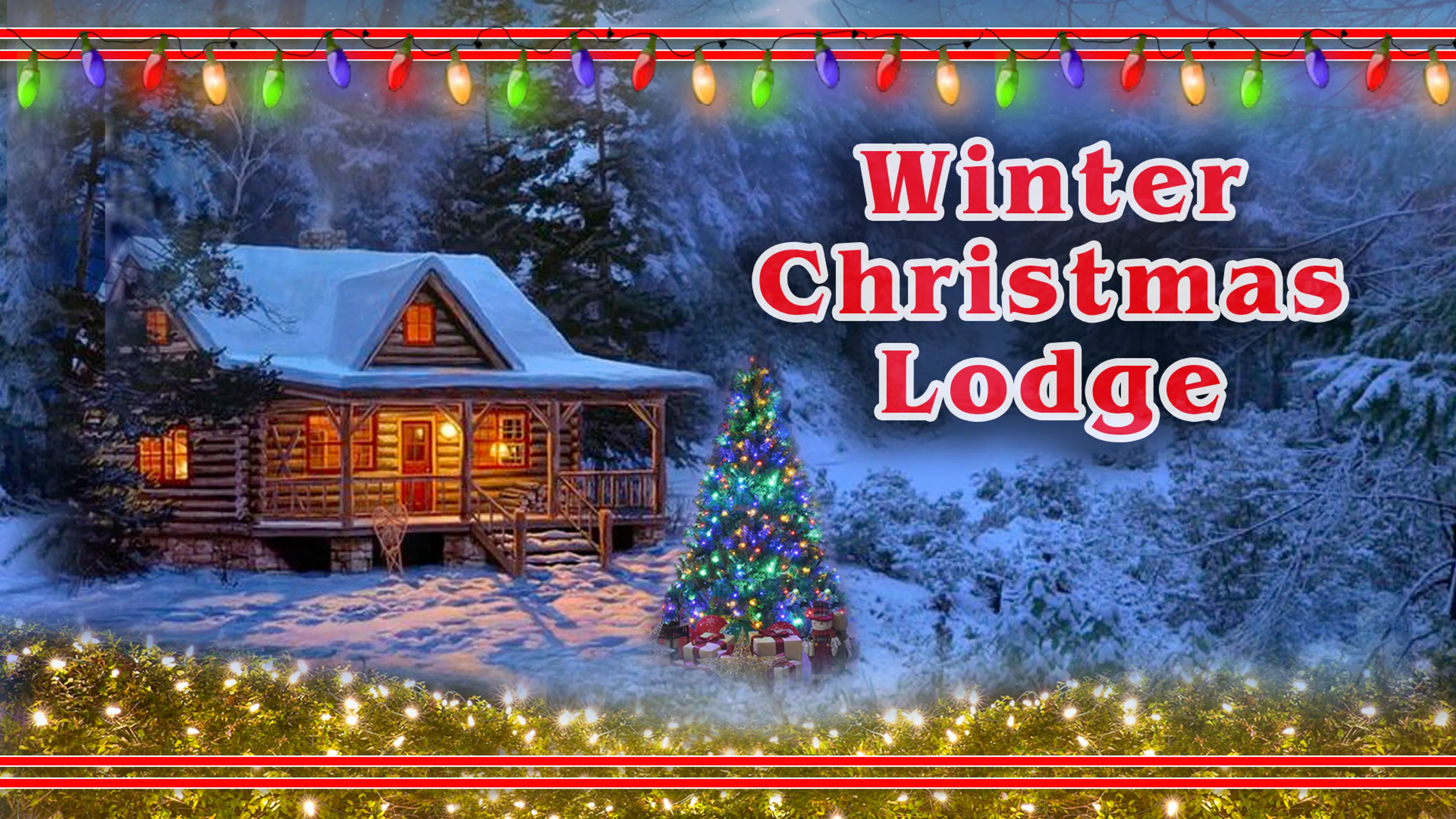 Winter Christmas Lodge poster